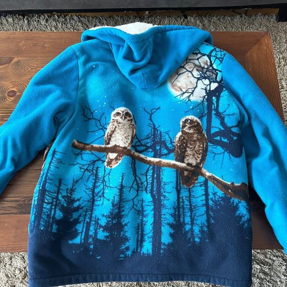 Vintage Classic Edition Owl Fleece Large Unisex Sweater - Picture 2 of 2